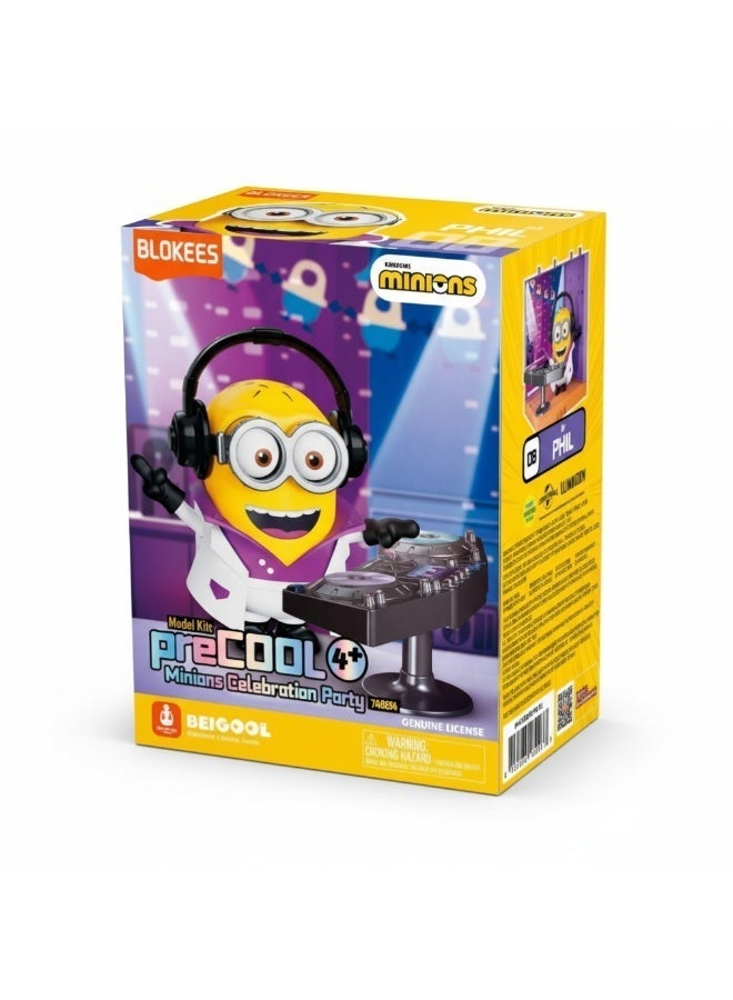 BLOKEES Minions PreCool Celebration Party DJ Phil Building Figure – 4+ PCS Construction Toy for Kids | Genuine Licensed Illumination Model Kit | Fun Collectible Gift for Boys UAE - Image 5